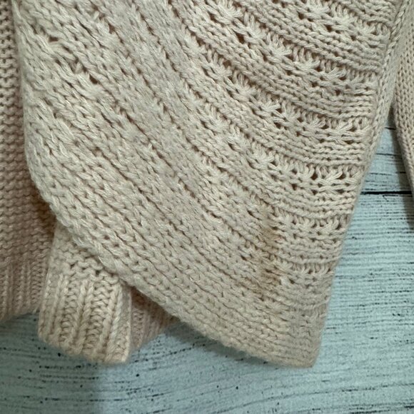 Alya Pink Knit Wrap CrissCross Sweater Size L - Picture 3 of 4